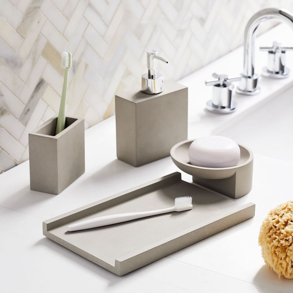 Metro Cement Bath Accessories West Elm Australia